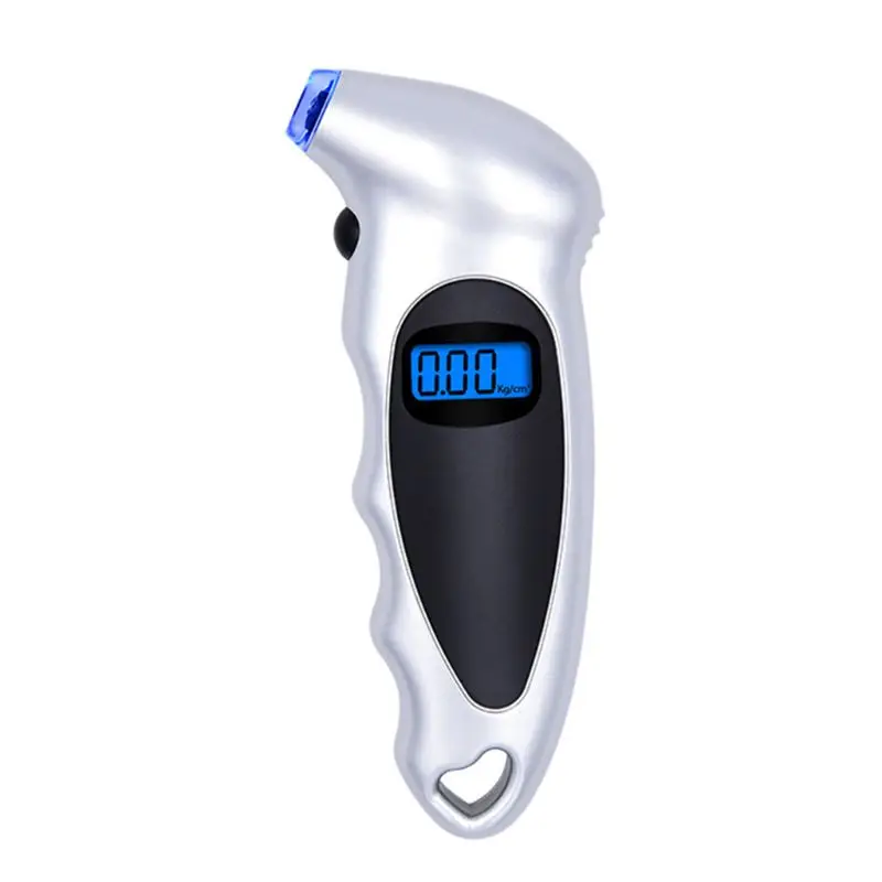 

Digital Tire Pressure Gauge 150 PSI 4 Settings for Car Truck Bicycle with Backlit LCD and Non-Slip Grip, Silver