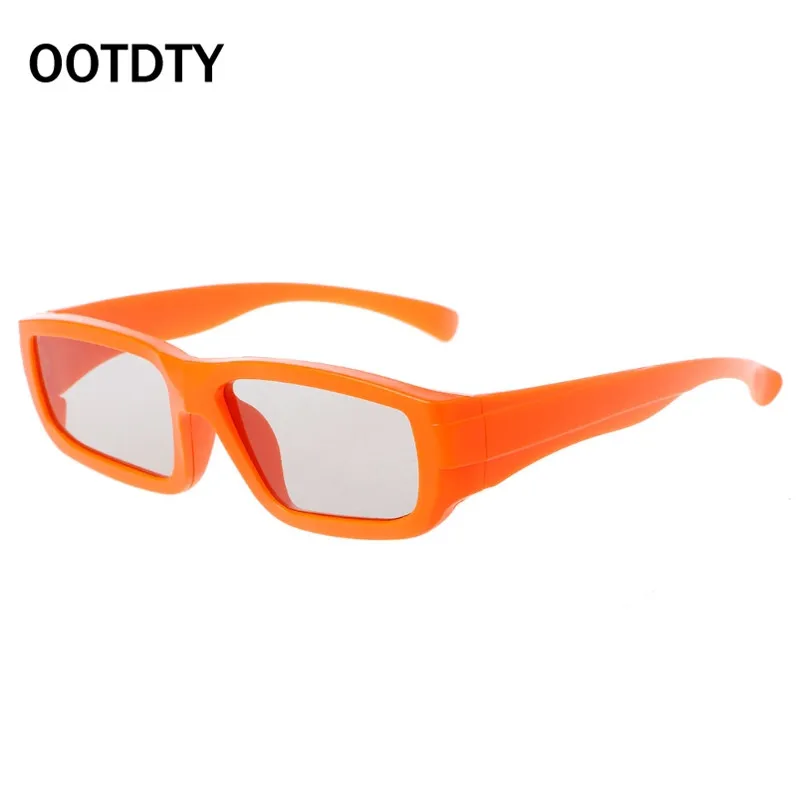 Orange Детский размер круговой поляризованный пассивный 3D очки для реального D 3D ТВ кино - Цвет: Orange