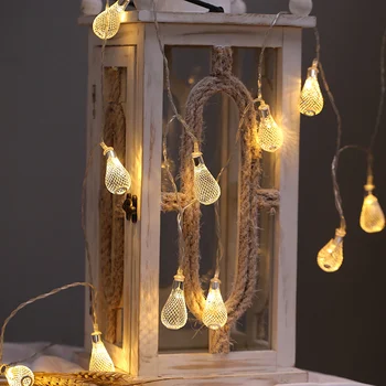 

Silver Water Drop Wedding Battery String Fairy Light Christmas LED Festoon Led String Light Party Garden Garland On The Window