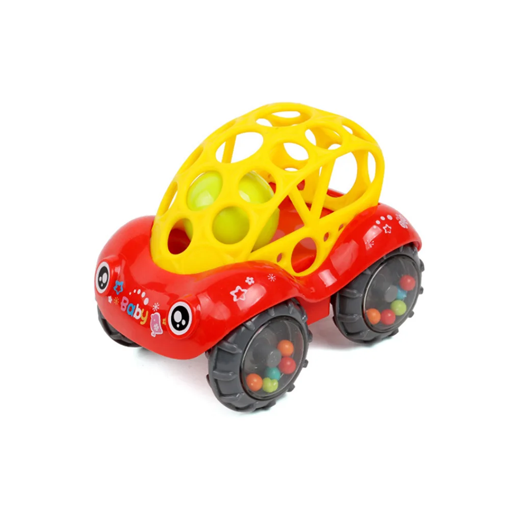 Погремушка в рулоне, игрушка для игры в автомобиль, детская игра, подарки, встряхиватель колокольчика, интерактивные игрушки, детская ручная ловля, мягкая резиновая игрушка - Цвет: Красный