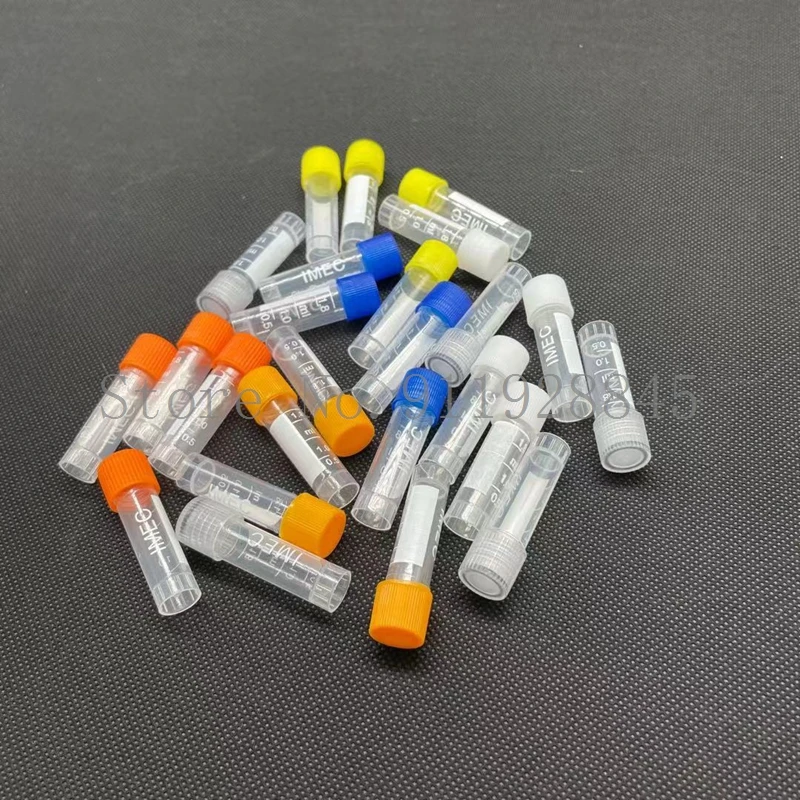 50pcs 1.8ml graduated Lab Using Plastic Sample Cryovial Freezing Tube With Silicone Gasket