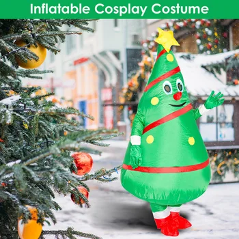 

Christmas Tree Adult Inflatable Cosplay Costume Festival Stage Party Dress Outfit Suit Prop Blow Up Funny Toys For 150-190cm