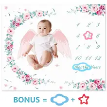 Фон для детской фотосъемки с Одеяло фон Многофункциональный милый Цветочный принт фотографические реквизиты для новорожденных ежегодно ежемесячно веху