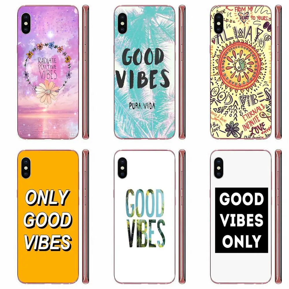 Положительный хороший Vibes Only Love Happy для Huawei Honor 5C 5X 6A 6X 7 7A 7X 8 8A 8S 8X 9 10 30 Lite Pro Y6 II Y7 Y9 Prime