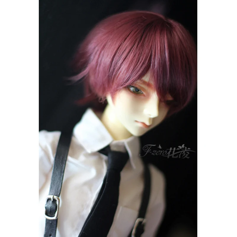 Allaosify bjd волосы новые 16-17 см 17-19 см 22-25 см четыре цвета Hansome BJD парик для 1/3 1/4 1/6 как LUTS парик куклы - Цвет: 5