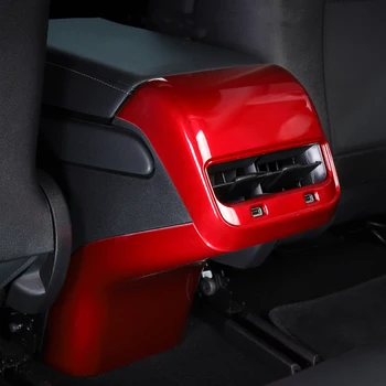 

Car ABS Carbon Fiber Decorate Cover For Tesla Model 3 Accessories Air Outlet Lower Decorative Cover For Tesla Model 3