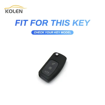 Soft TPU Car Remote Key Case Cover For Ford Fiesta Focus 3 Ecosport Kuga B-Max C-Max Escape Folding Key Holder Shell Accessories - Soft TPU Car Remote Key Case Cover For Ford Fiesta Focus 3 Ecosport Kuga B