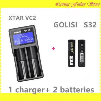 

2 pcs GOLISI S32 20700 3200mah 40A rechargeable batteries and 1 pcs XTAR VC2 lithium 2 slots rechargeable battery charger