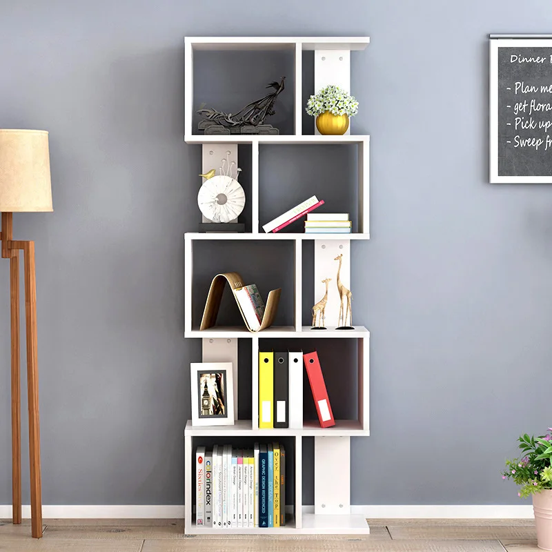 

Minimalist Modern Bookshelf Floor Simplicity Table Storage Shelf Bookcase Bookshelf Students Combination Office Storage Rack Cre