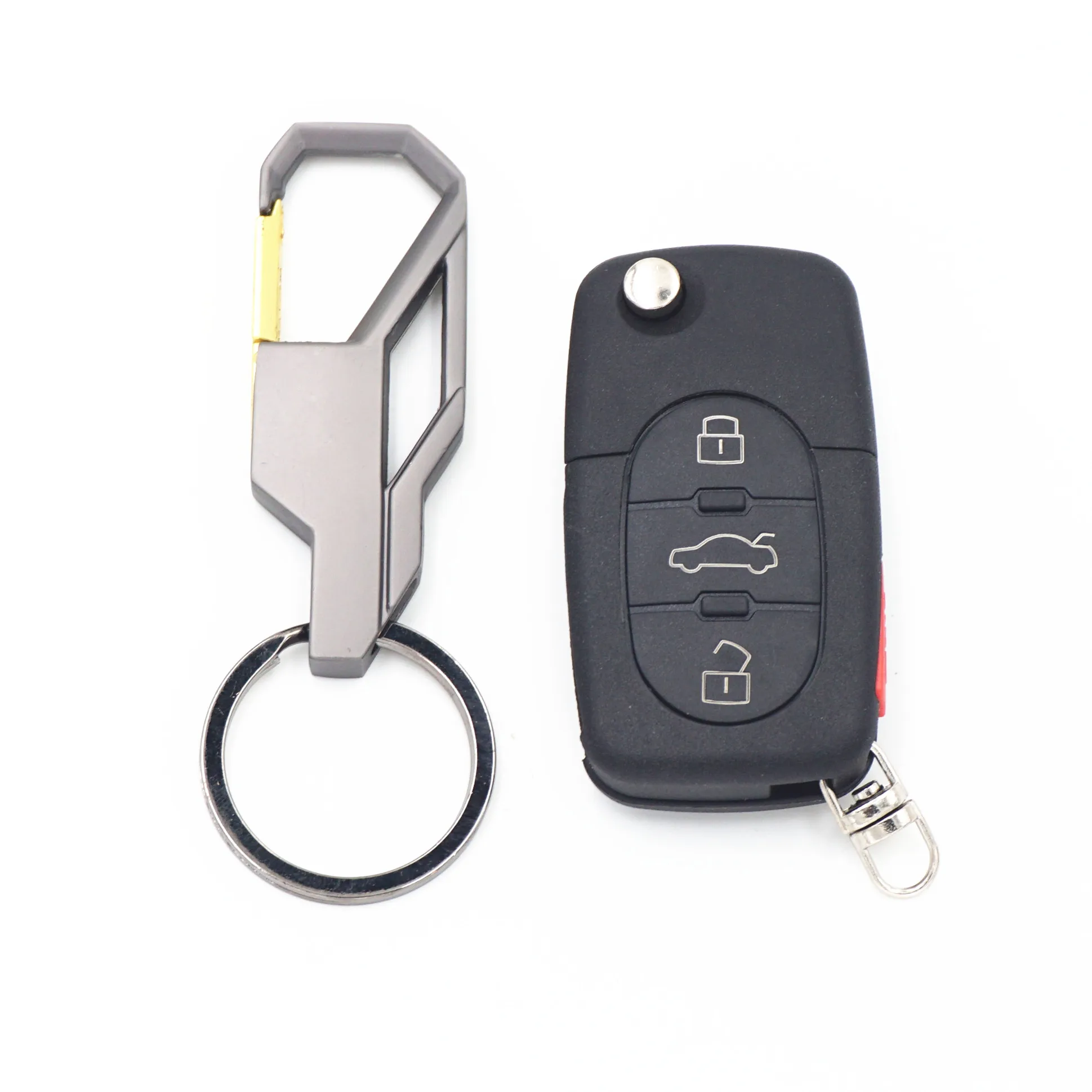 WFMJ 4 кнопки флип пульт умный чехол для ключей оболочка Fob Volkswagen HLO1J0959753F 1998 1999 2000 2001