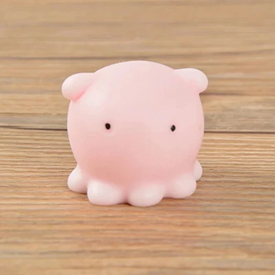 Pink octopus Мультяшный мягкий антистрессовый мяч с милым животным, антистресс, декомпрессионный липкий, устраняющий стресс для домашних животных, забавный подарок для детей, игрушки - Цвет: Pink octopus