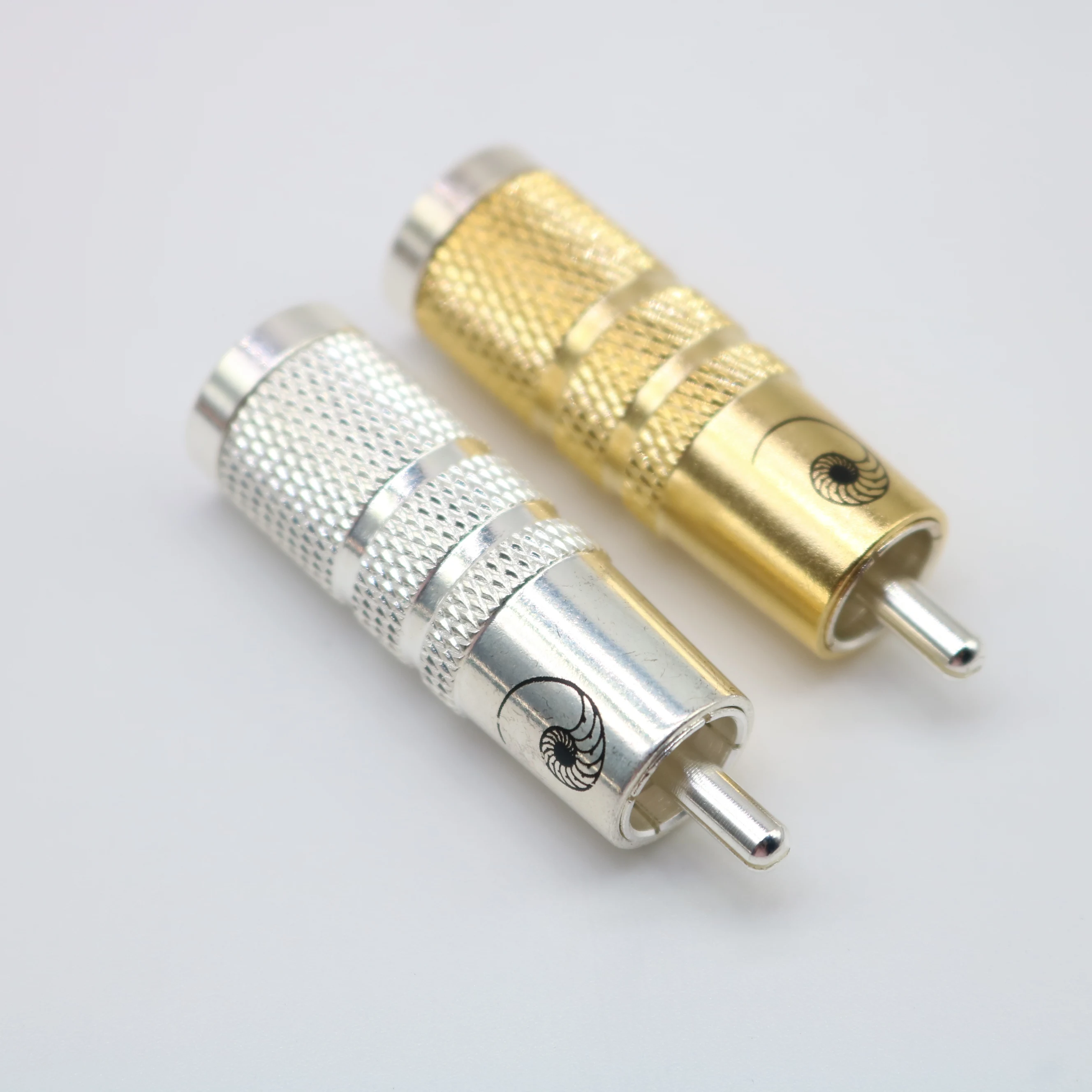 XSSH аудио hifi 4 шт. RCA+ 4 шт. термоусадочная трубка латунь медь с серебряным покрытием Аудио Видео rta-штекер RTA pulg