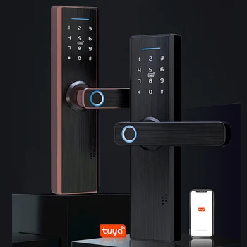 

Smart Fingerprint Lock IC card password Unlock Remote Control with WIFI APP Intelligent Home Security Digital Door Lock