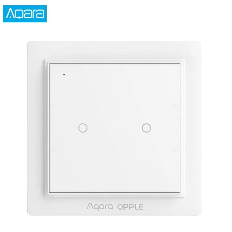 Aqara беспроводной переключатель сцены Zigbee 3,0 настраиваемый беспроводной настенный переключатель управления без проводки Поддержка Apple HomeKit - Цвет: 2 Buttons