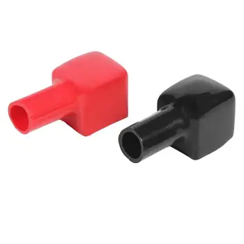 

1 Pair Red+Black PVC Car Battery Terminal Covers Insulation Caps Positive+Negative Universal Auto Car Replacement Parts