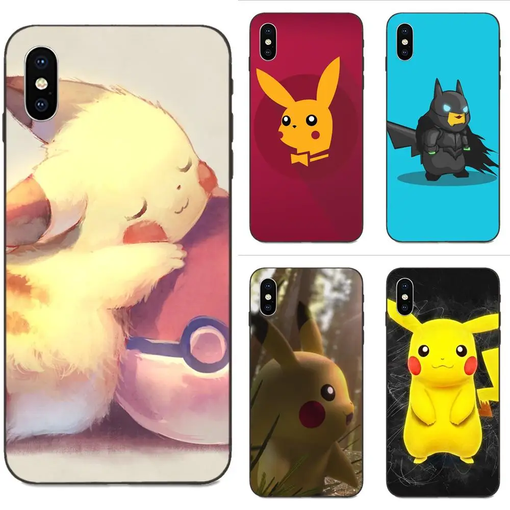 

For Xiaomi Mi Mix Max Note 2 2S 3 5X 6 6X 8 9 9T SE A1 A2 A3 CC9e Lite Play Pro F1 Silicone Case Cute Cartoon Raichu Pokemons