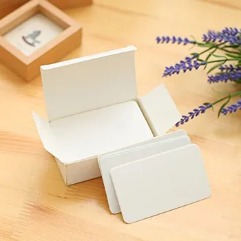 

Multi-use Card Memory Exercises Messages Graffiti Blank Business DIY White Kraft Paper Card Label Bookmark Name Card