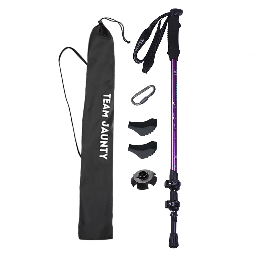 Ультра-светильник, регулируемый, походный, походный, треккинг, палка, альпеншток, углеродное волокно, для альпинизма, лыжного спорта, треккинга, палка, 1 шт., Drosphip - Цвет: Purple