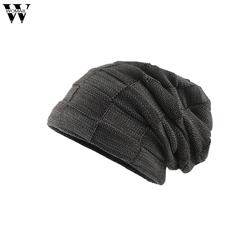 Womail beanies шапка мужская утолщенная теплая вязаная шапка вязанная крючком зимняя вязаная шапка с черепом, шапки Лыжная шапочка wo мужская шапка sep17