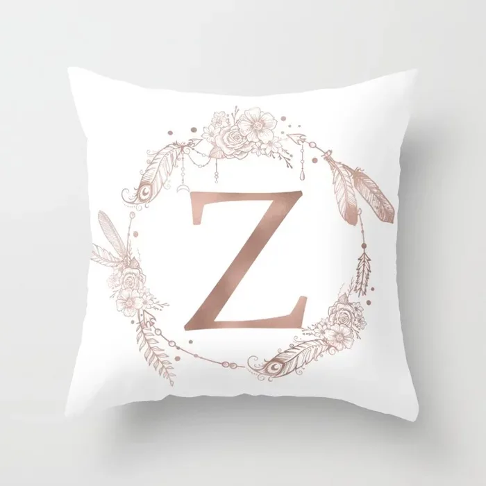 Современный Креативный Английский алфавит гирлянда цветочный чехол для подушки с принтом горячий полиэстер 1" Чехол для подушки дивана кресла - Цвет: DRD115-Z