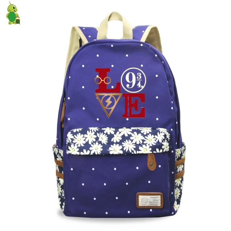 

Mochila Feminina Backpack Women Backpack Bookbags Travel Backpack Flower Wave Point School Bags for Teenage Girls Laptop Bagpack