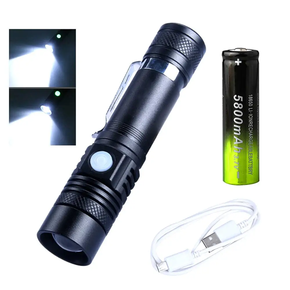 

T6 LED Flashlight Spot Lamp IPX5 Waterproof High Power Portable Zoomable Camping Equipment Torches Lamp for Hiking/Hunting