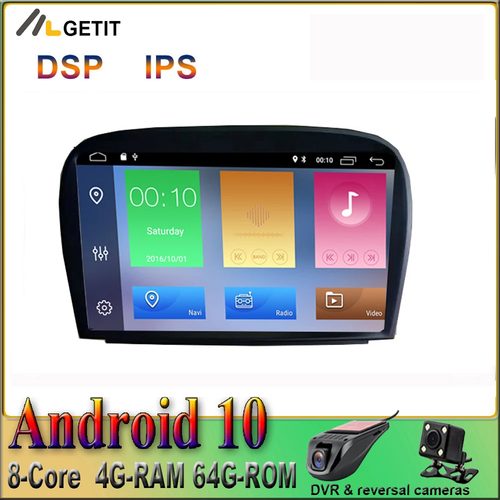 CARPLAY Android 10 CAR GPS Multimedia Stereo Radio player for Mercedes Benz SL-Class SL500 R320 | Автомобили и мотоциклы