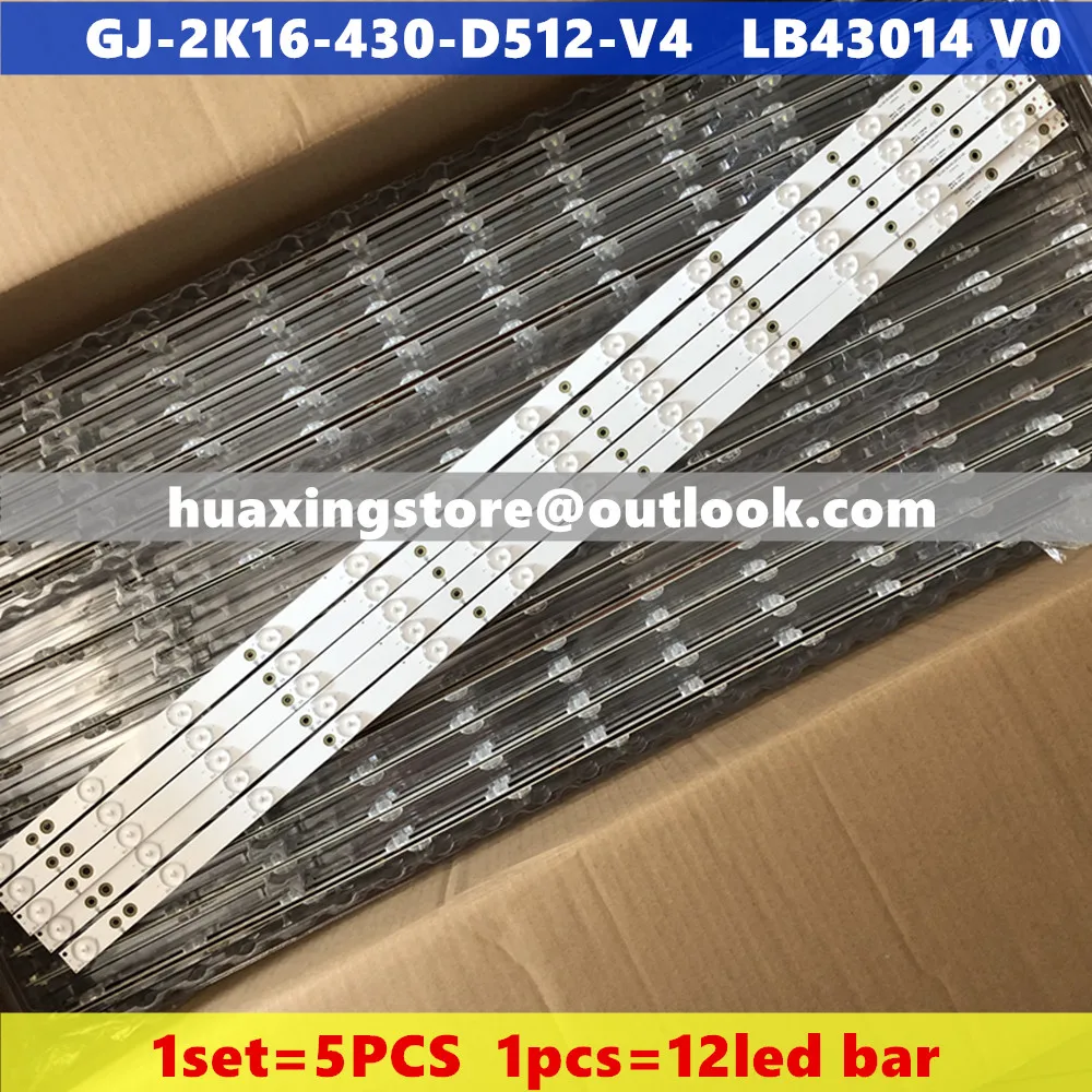 Массив подсветки Philps 43 &quotTPT430U3-EQYSHM.GTPT430U3- QVNO3.U GJ-2K16-430-D512-V4 GJ-2K16-430-D512-V412 LB43014 V0