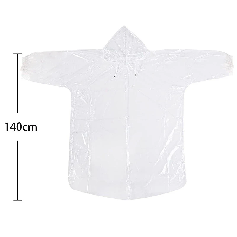 Lot De 10 Ponchos De Pluie Jetables Transparents + 20 Housses Chaussures - Léger, Imperméable, Complet