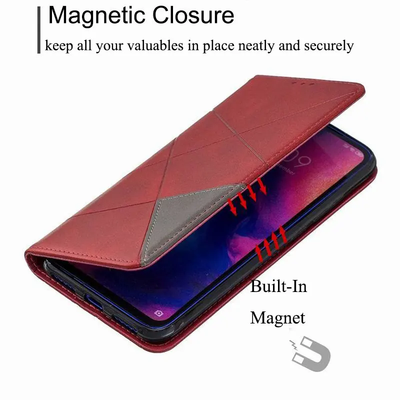 Чехол для телефона для Redmi Note 7, Аксессуары для мобильных телефонов, не падающий из искусственной кожи, флип-чехол для Redmi 7 с отделением для карт, защитный чехол