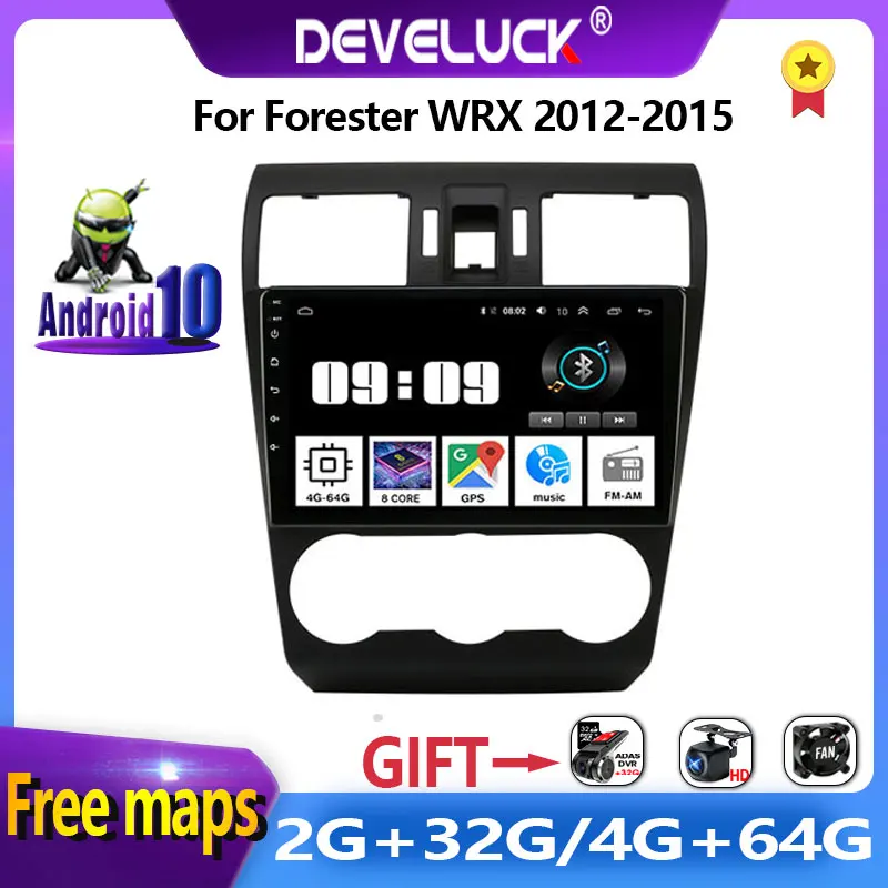 Автомагнитола 2 Din 6G + 128G Android 10 для Subaru Forester WRX 2012-2015 GPS-навигация мультимедийный