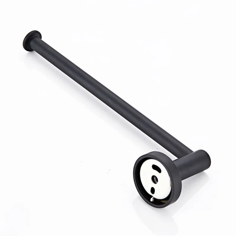 Tuqiu 25cm Towel Bar Wall Mounted Towel Rack Bathroom Brass and Stainless Steel Towel Hanger Rail Matte Black Towel Holder