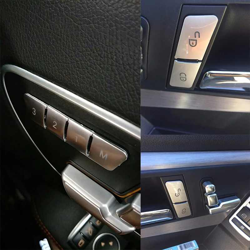 SPEEDWOW автомобильное сиденье кнопки памяти Обложка Наклейка для Mercedes Benz A B C E Class W204 W212 GLA X156 CLA C117 GLE W166 ML GL GLS