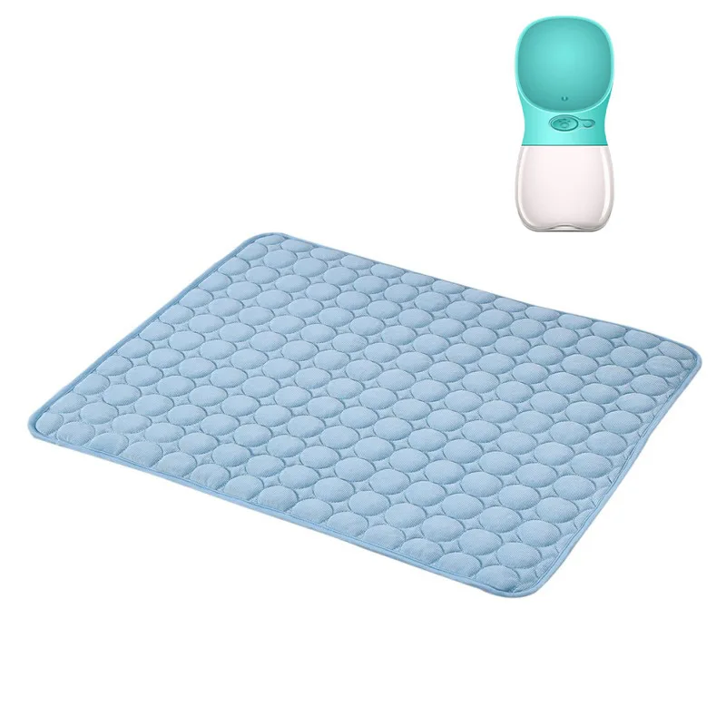 Drop ship Pet Dog Summer Cooling Mats with Pet water bottle