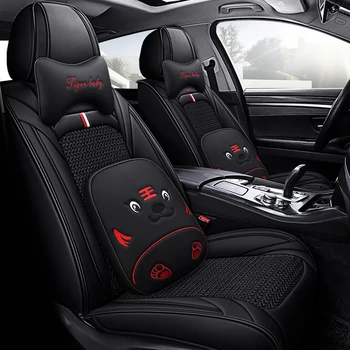 

Full Coverage PU Leather car seat cover flax fiber auto seats covers for toyota land cruiser 100 120 200 lc200 mark 2