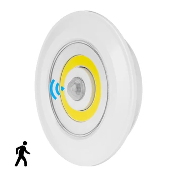 

1/4/8/10PCS Wireless 3W COB Under Cabinet Light PIR Motion Sensor Lamp for Wardrobe Cupboard Closet Kitchen Lighting Night Light