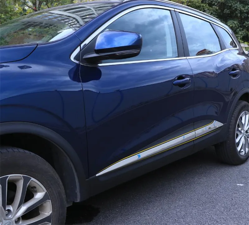 Автомобильный Стайлинг для Renault Kadjar низкая со специальным корпусом из нержавеющей стали боковые молдинги Боковая дверь украшения