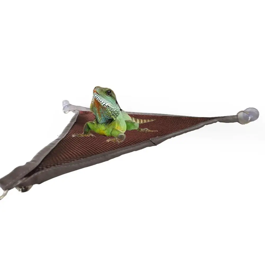 2PCS/Set Reptile Lizard Hammock Hamster Grass Mat Non-stick Hair Pet Bed Solid Triangle Shape Mesh Cushion Toy | Дом и сад
