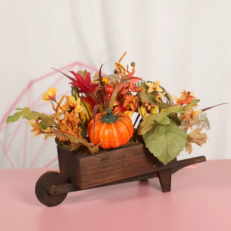 Artificial Pumpkins Maple Leaf Table Home Decor House Prop Autumn Fall Harvest Thanksgiving | Дом и сад