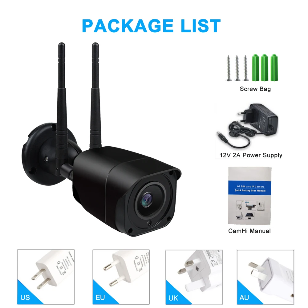 ZILNK IP Камера уличная 5MP 1080P HD 3g 4G CCTV камера с sim-картой GSM двухсторонняя аудио 2MP беспроводная камера безопасности металлическая CamHi