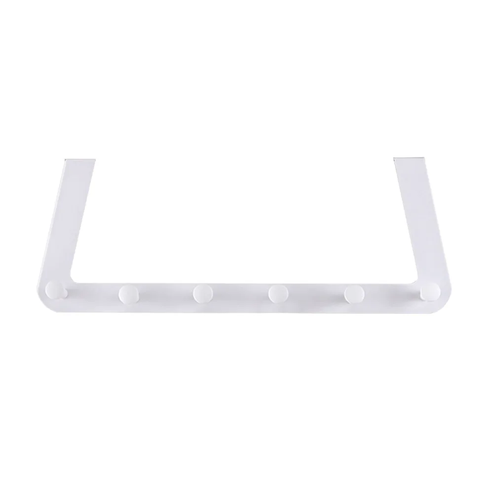 Best Stainless Steel Over The Door Hooks Coat Hanger Rack 6 Hooks for Cloth Pants Hat Towel DTT88