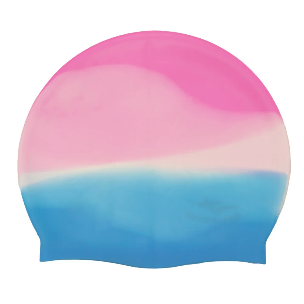 colorful -8 Силиконовая шапочка для купания унисекс красочные аксессуары для плавания на открытом воздухе головные уборы износостойкая эластичная шляпа - Цвет: colorful -8