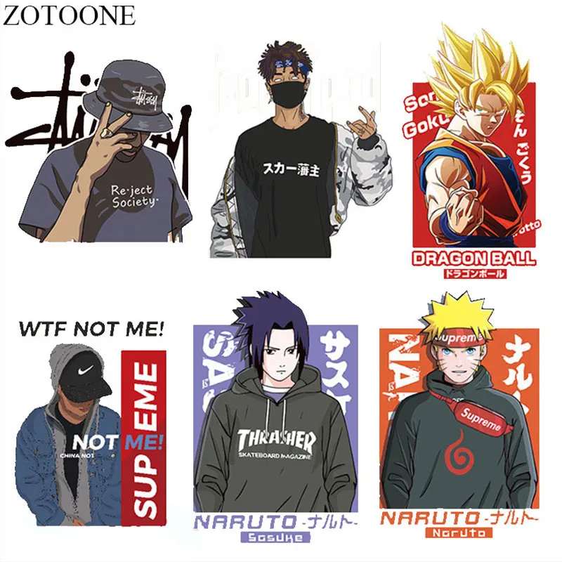 

Iron on Letter Patch Cool Anime Character Patches for Clothing Stickers on Clothes Heat Transfers Applications DIY Appliques G