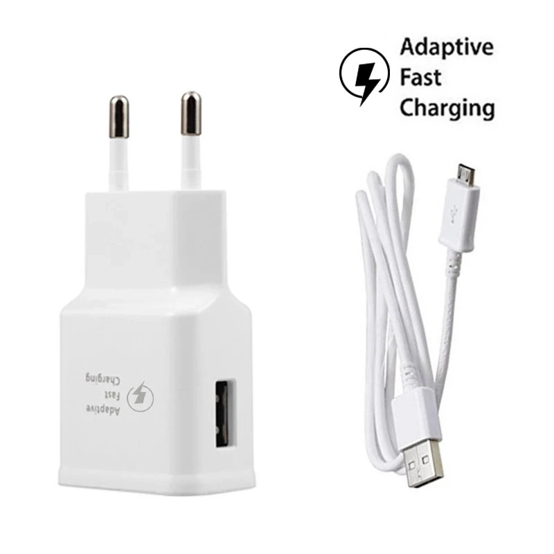 Cargador de pared de carga rápida y cable micro usb para Samsung Galaxy S6 Edge + A6 J4 J6 J8 A10 para Xiaomi Redmi 7A 5A Note 5 6 fast|adaptive
