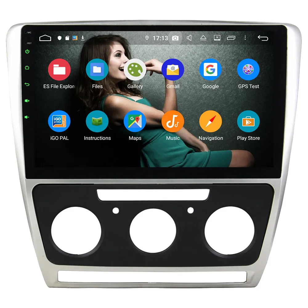 Klyde 10," ips 4G Android 9,0 Восьмиядерный 4 Гб ОЗУ 64 Гб ПЗУ DSP BT автомобильный DVD мультимедийный плеер стерео для Skoda Octavia 2007