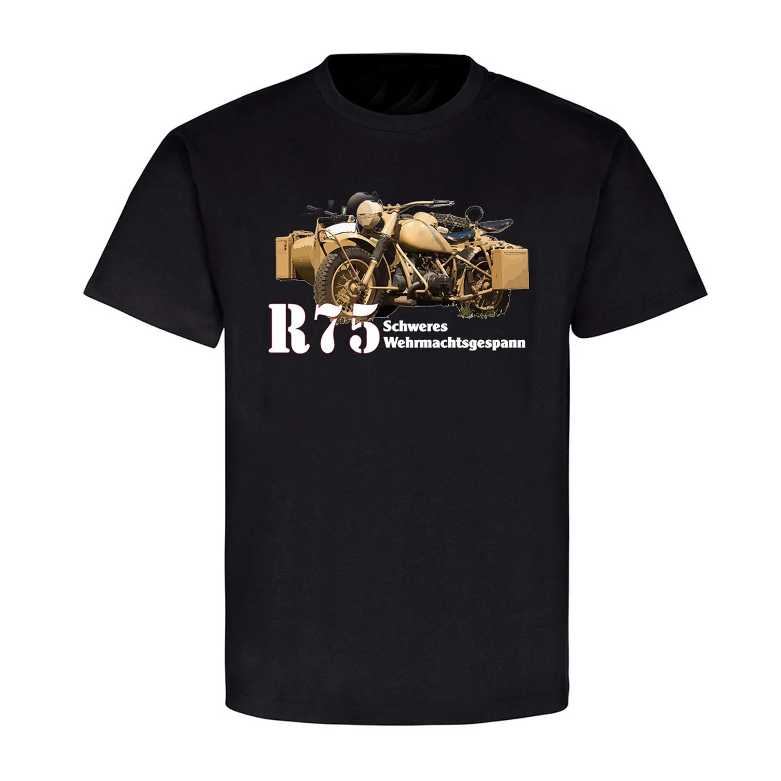 Heavy Military Coupling R75 Motorcycle Sidecar T Shirt Cotton O Neck