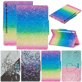 

Print PU Leather Flip Stand Cover For Samsung Galaxy Tab S6 10.5 inch SM-T860 SM-T865 2019 Shockproof Auto Sleep Wake Smart Case