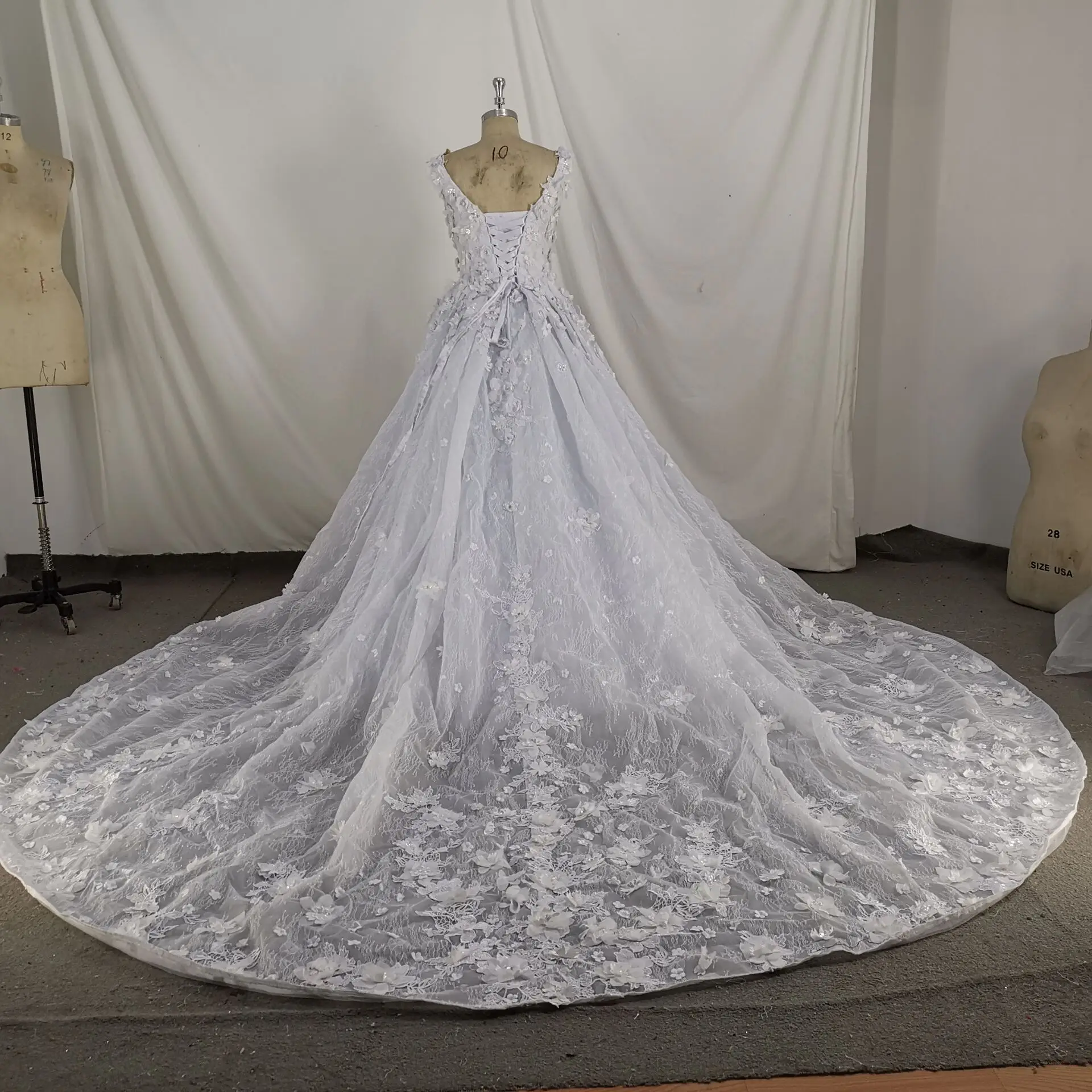 Vestido De Novia/платье с вырезом лодочкой и короткими рукавами для выпускного вечера, длина до пола, кружевное свадебное платье