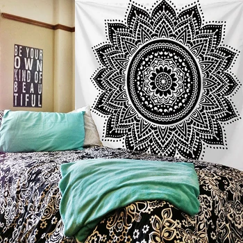 

Mandala Tapestry Polyester Bohemian Wall Hanging Decor Blanket Indian Style Yoga Sleeping Tapestry Mandala Wall Fabric