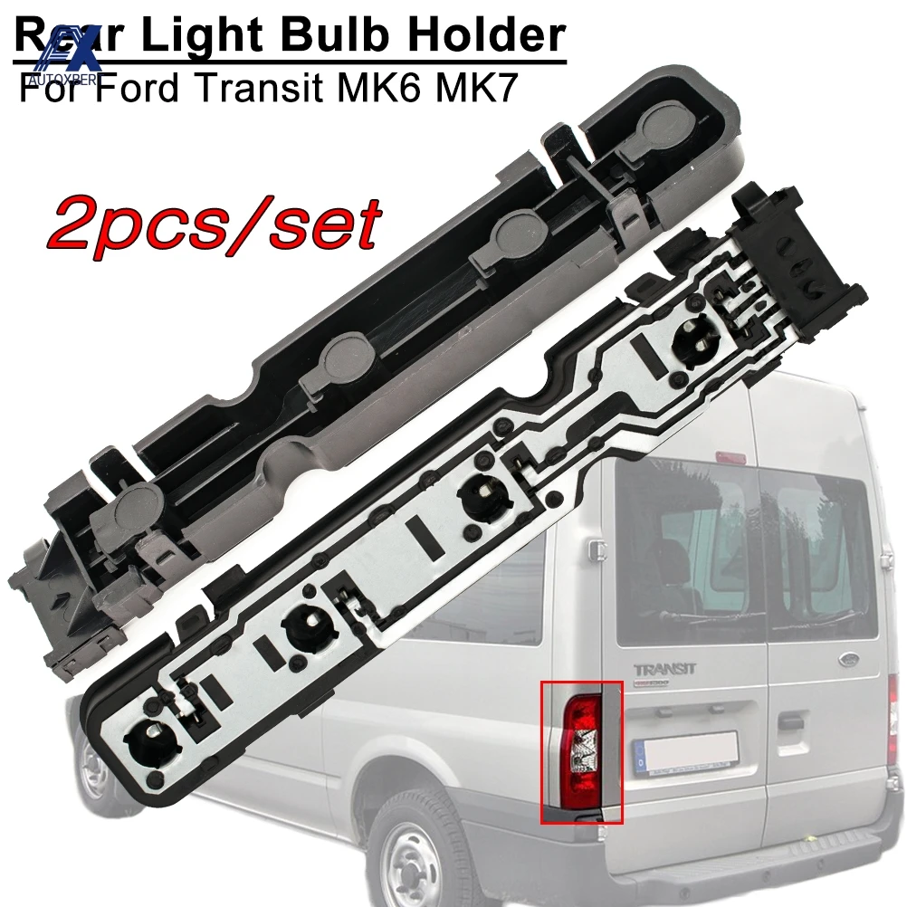 Tail Light Holder Rear Tail Light Lamp Bulb Holder Stop Socket Circuit Board For Ford Transit MK6 MK7 Pair